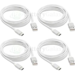 4X Micro USB 10FT Braided USB A to B Charger Data Cable Cord (U2A1-MCB-01SLV)