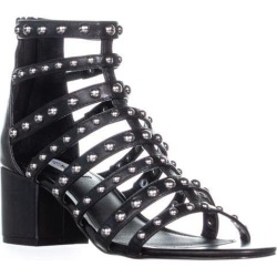 Steve Madden Mania Strappy Block Heel Sandals, Black Multi, 10 US