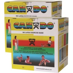 CanDo 10-5651 Latex Free Exercise Band 100 Yard 2 x 50-Yd Rolls Yellow X-Light