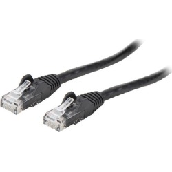 StarTech N6PATCH20BK Cat6 Patch Cable - 20 ft - Black Ethernet Cable - Snagless RJ45 Cable - Ethernet Cord - Cat 6 Cable - 20ft