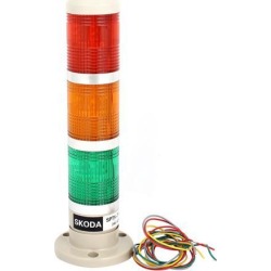 Unique Bargains AC/DC 24V Green Red Yellow Signal Tower Lamp Industrial Warning Stack Light