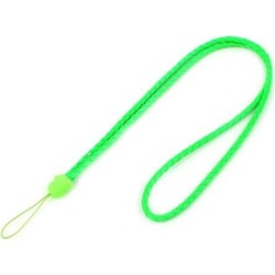 Global Bargains Mobile Phone Green Faux Leather Round Braid Design Neck Strap Lanyard String
