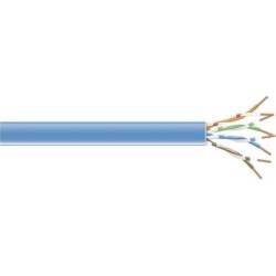Black Box C6-CMP-SLD-BL Connect CAT6 250-MHz Solid Bulk Cable - Unshielded, Plenum, Blue, 1000-ft. Pull Box
