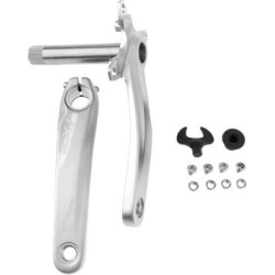 Mountain Bike Crankset Aluminum Crank Sprocket and Bottom Bracket Kit Silver