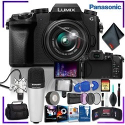 Panasonic Lumix DMC-G7 Mirrorless Micro Four Thirds Digital Camera + Corel Program Kit + Samson Microphone + 32gb Memory Kit + Camera Case + 160 LED