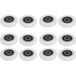 28mmx6mmx6mm Ball Bearing Wheel Sliding Door Pulley Roller 12pcs