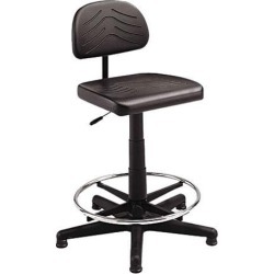 Safco 5110 TaskMaster EconoMahogany WorkBench Chair, Black
