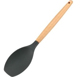 Spoonula Kitchen Utensil Silicone Cooking Utensils Wood Handle Gadgets for Nonstick Cookware. Kitchen Accessories, Serving Utensils