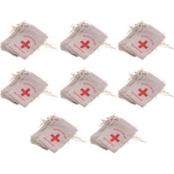 80x Hangover Kit Bags Bachelorette Party First Aid Bags Muslin Favors Bag