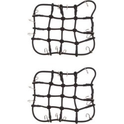 2pcs 1/8 1/10 Scale RC Luggage Net for RC Crawler Truck Car Roof Rack Black