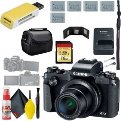 Canon PowerShot G1 X Mark III Digital Camera & 16GB MicroSD & Carrying Case & Battery x4