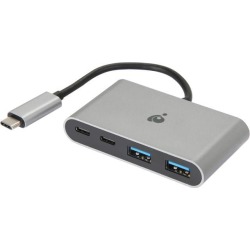 IOGEAR GUH3C22P USB-C 10G 4-Port Hub w/ 100W Power Delivery 3.0 Pass-Through