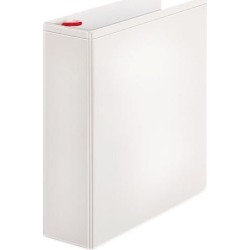 Treated Binder Clearvue Locking Slant-D Ring Binder, 3' Cap, 11 X 8 1/2, White