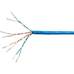 Monoprice Cat6 Ethernet Bulk Cable - 1000 feet - Blue Stranded 550Mhz UTP Pure Bare Copper Wire 28AWG - SlimRun Series