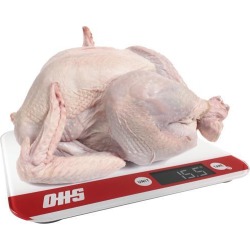 OPTIMA HOME SCALES METEOR KITCHEN WEIGH SCALE WHITE / RED STRIPE