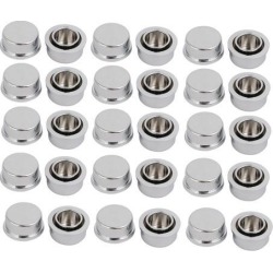 30pcs 12.7mm x 6.6mm Plastic Potentiometer Volume Control Rotary Knob Sliver Tone