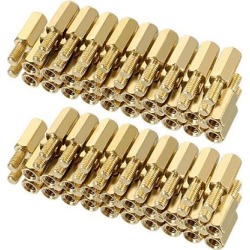 100pcs M3 9+6mm Female Male Thread Brass Hex Standoff Spacer Screws PCB Pillar