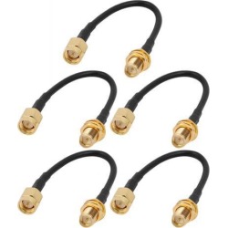 5pcs RG174 Antenna Extension Cable SMA Male to Male Connector 10cm Long