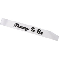 buy  Mommy to be Stain Sash Baby Shower Gender Reveal Party Supplies White Black cheap online