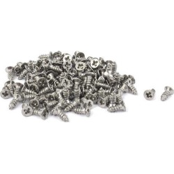 Unique Bargains M2.2 x 6.5mm Flat Head Phillips Self Tapping Screw Fasteners 100 Pcs
