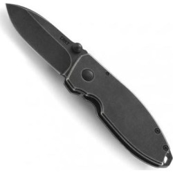 CRKT Squid Folding Knife with Black Stonewash Blade, Black