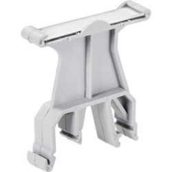 UK DIN Rail Terminal Blocks Marker Bracket Grey for 35mm Width Rail, 50 Pcs