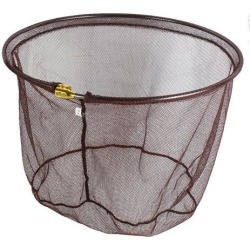 Unique Bargains 17.7 x 14 Nylon Portable Fishing Landing Net Fish Angler Mesh for Fishermen Crawfish Chocolate