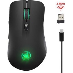 HXSJ X90 Rechargeable 2400 DPI 2.4G Wireless Portable Mobile Mouse 6-Button Built-in Battery USB Optical mice for PC Laptop