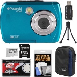 Polaroid iS048 HD Waterproof Digital Camera Kit Teal