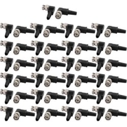 50Pcs Solderless Coaxial Cable Plastic Tail BNC Male Bent Connector