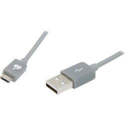IOGEAR GUMU03 Gray USB Type A to Micro USB Type B Charge & Sync Cable 9.8ft
