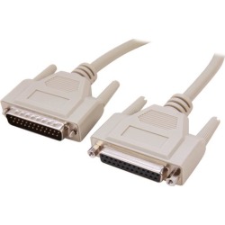 C2G 02653 DB25 M/F Serial RS232 Extension Cable, Beige (1 Feet, 0.30 Meters)