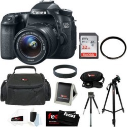 Canon EOS 70D DSLR Camera w/ EF-S 18-55mm Lens plus 32GB Accessory Kit