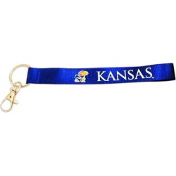 NCAA Kansas Jayhawks Team Logo Wrist Strap Clip Lanyard Keyring Id Ticket