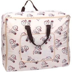 Bicycle Pattern Bed Sheets Quilt Duvet Storage Bag Container Red 60cm x 47cm