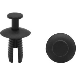 100Pcs Black Plastic Rivet Bumper Fender Push Fastener Clips for Universal Car