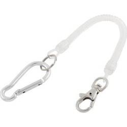Carabiner Hook Lobster Clasp Coil Lanyard Clear Spring Key Chain