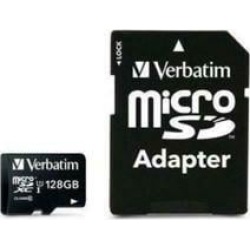 Verbatim 128GB Premium microSDXC Memory Card with Adapter, UHS-I Class 10 - TAA