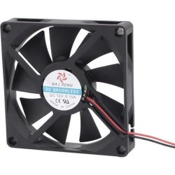 DC 12V 80mmx80mmx15mm 9 Vanes Cooling Cooler Fan w Metal Finger Guard
