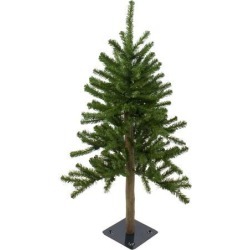 3' Pre-Lit Alpine Artificial Christmas Tree - Clear Lights