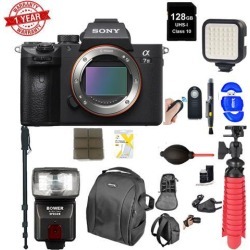 Sony Alpha a7 III Mirrorless Digital Camera (Body Only) w/ 128GB Memory Card Supreme Bundle