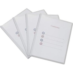 Universal Clear View Report Cover with Slide-on Binder Bar 20 Sheets White 25