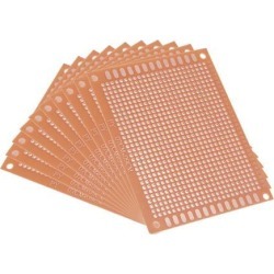 Unique Bargains 7x9cm Universal Single Sided Paper Printed Circuit Board FR-1 Brown 10pcs