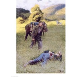 Posterazzi BALBAL108084LARGE A Lonely Duel in The Middle of A Great Sunny Field Poster Print by Howard Pyle - 24 x 36 in. - Large