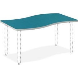 HON SW3054ENBA1K Build Table - Blue Agave Laminate, Thermofused Laminate (TFL) Ribbon Top