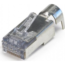 Platinum Tools - 202051J - Tools ezEX44 10G RJ45 Shielded Connector w/ Ext. Ground for Conductor OD Range .039in -