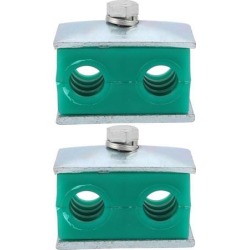 2pcs Twin Series Light Pipe Clamp Assembly Polypropylene Fit 14mm Tube Dia