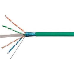 Monoprice Cat6A Ethernet Bulk Cable - Network Internet Cord - Solid, 550Mhz, FTP, CMR, Riser Rated, Pure Bare Copper Wire, 10G, 23AWG, No Logo.