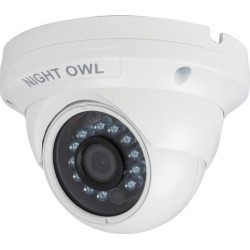 NightOwl 1080p HD Analog White Audio Enable Dome Camera with 100 ft. Night Vision & 60ft. of cable (compatible with all HDA Analog Night Owl Systems)