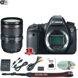 Canon EOS 6D DSLR Camera (Body Only) (International Model) with 24-105mm f/4 II Lens Kit